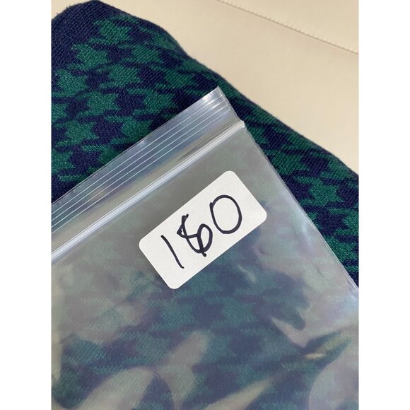 Susan Graver Cardigan Sweater Blue Green Houndstooth Women XL Christmas Holiday - Picture 11 of 15